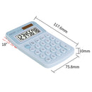 Deli 1209A 8 Digits Colorful Mini Solar Calculator(Blue)
