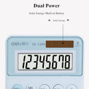 Deli 1209A 8 Digits Colorful Mini Solar Calculator(Blue)