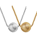 2 PCS Three-Dimensional Sports Ball Pendant Necklace,Style: Women Basketboard White