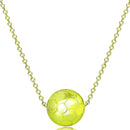 2 PCS Three-Dimensional Sports Ball Pendant Necklace,Style: Women Football 18K