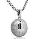 2 PCS Three-Dimensional Sports Ball Pendant Necklace,Style: Women Volleyball White K