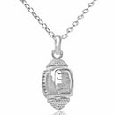 2 PCS Three-Dimensional Sports Ball Pendant Necklace,Style: Women Rugby White K