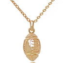 2 PCS Three-Dimensional Sports Ball Pendant Necklace,Style: Women Rugby Champagne Gold