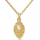 2 PCS Three-Dimensional Sports Ball Pendant Necklace,Style: Women Rugby 18K Gold