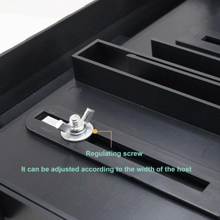 ZJ008 Computer Host Bracket with Brake Movable Tray(Black )