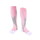 3 Pairs Magic Compression Elastic Socks Men And Women Riding Socks Football Socks, Size: L / XL(Pink)