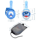 Cartoon Kids Full Dry Diving Mask Swimming Anti-Fog Snorkeling Mask, Size: XS(Dinosaur)