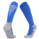 Thick Terry Non-Slip Sports Socks Over The Knee Stockings, Size: Childrens Free Size(Colorful Blue)