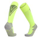 Thick Terry Non-Slip Sports Socks Over The Knee Stockings, Size: Adult Free Size(Fluorescent Green)