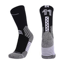 Men Terry Non-Slip Mid-Tube Sports Socks Basketball Socks, Size: Childrens Free Size(NO. 11 Black and White)