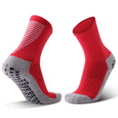 Adult Thick Towel Football Socks Non-Slip Wear-Resistant Tube Socks, Size: Free Size(Red)