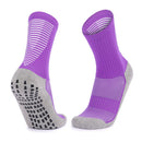 Adult Thick Towel Football Socks Non-Slip Wear-Resistant Tube Socks, Size: Free Size(Purple)
