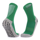 Adult Thick Towel Football Socks Non-Slip Wear-Resistant Tube Socks, Size: Free Size(Grass Green White)
