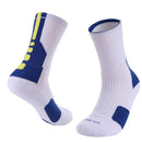 2 Pairs Adult Mid Tube Socks Thick Terry Basketball Socks, Size: Free Size(White)