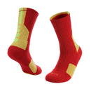 2 Pairs Adult Mid Tube Socks Thick Terry Basketball Socks, Size: Free Size(Red)