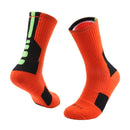 2 Pairs Adult Mid Tube Socks Thick Terry Basketball Socks, Size: Free Size(Orange)