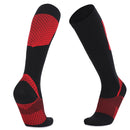 Y-09 Long Tube Outdoor Running Pressure Socks Football Socks, Size: Free Size(Black Red)