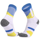 Basketball Socks Thick Towel Bottom High Tube Socks(White Yellow)