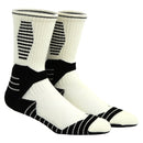Adult Basketball Socks Men Thick Terry Sports Socks(White Black)