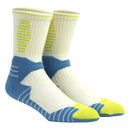 Adult Basketball Socks Men Thick Terry Sports Socks(White Blue)