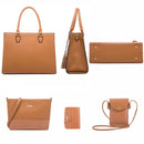 21505 4 in 1 Fashion Lady Messenger Handbags Vintage Crocodile Print Bags(Blue)