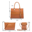 21505 4 in 1 Fashion Lady Messenger Handbags Vintage Crocodile Print Bags(Blue)