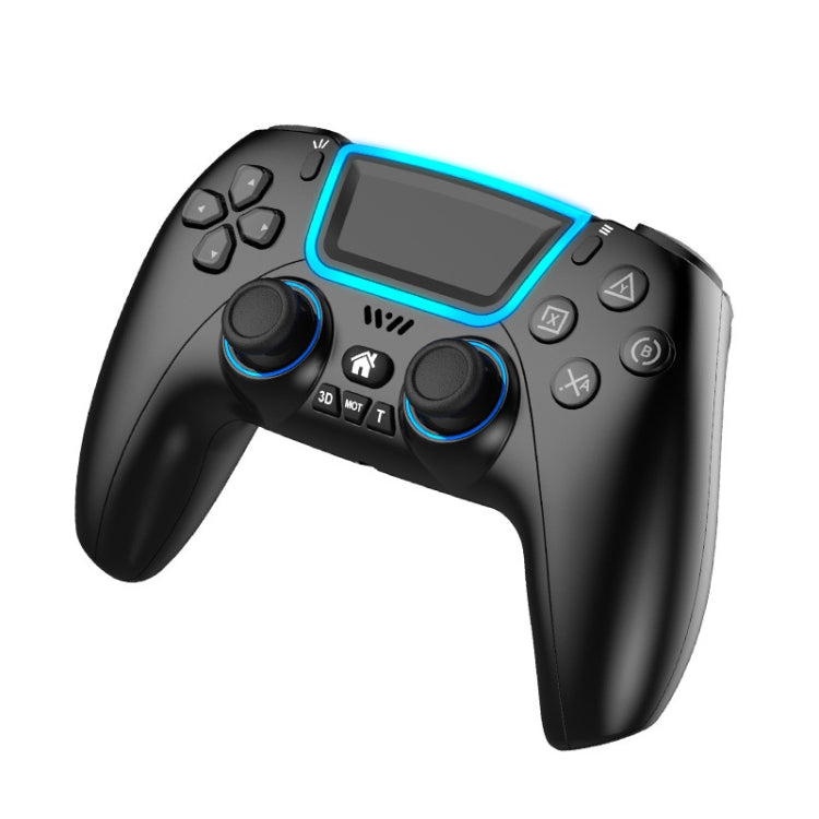PS-P03 Cool Lighting 3D Adjustable Wireless Gamepad For PS4 / PS5 / Switch / PC(Black)