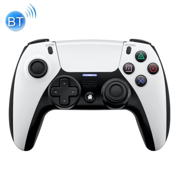 PSS-P04 Bluetooth 4.0 Wireless Dual-Vibration Gamepad For PS4 / Switch / PC / Steam(Athen White)