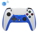 PSS-P04 Bluetooth 4.0 Wireless Dual-Vibration Gamepad For PS4 / Switch / PC / Steam(Blue White)