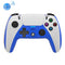PSS-P04 Bluetooth 4.0 Wireless Dual-Vibration Gamepad For PS4 / Switch / PC / Steam(Blue White)