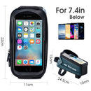WEST BIKING Bicycle Upper Tube 2.2L Hard Shell Bag For 7.4 Inch Mobile Phone(Black)