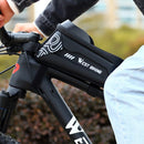 WEST BIKING Bicycle Upper Tube 2.2L Hard Shell Bag For 7.4 Inch Mobile Phone(Black)
