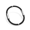 Wireless Silicone Anti-Static Bracelet Sports Bracelet(Four Cycles Black)