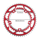 WEST BIKING 2-Piece 53t-39t Road Bike Aluminum Alloy Gear(Black)