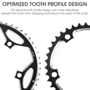 WEST BIKING 2-Piece 53t-39t Road Bike Aluminum Alloy Gear(Black)