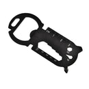 5 PCS Large Round Head Outdoor Multifunctional EDC Tool Card(Black)
