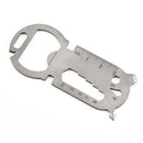 5 PCS Large Round Head Outdoor Multifunctional EDC Tool Card(Silver)