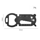 5 PCS Large Round Head Outdoor Multifunctional EDC Tool Card(Silver)