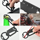 5 PCS Large Round Head Outdoor Multifunctional EDC Tool Card(Black)
