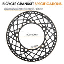 WEST BIKING Folding Bicycle Aluminum Alloy Waterproof Crankset, Colour: 53Tï¼ˆBlackï¼‰