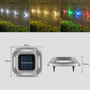 8 LED Solar Wall Lamp Outdoor Stainless Steel Buried Light(Warm Light)