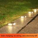 8 LED Solar Wall Lamp Outdoor Stainless Steel Buried Light(White Light)