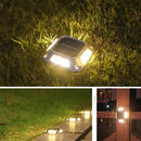 8 LED Solar Wall Lamp Outdoor Stainless Steel Buried Light(White Light)
