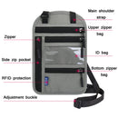 RFID Multi-Function Halter Passport Bag Certificate Protection Cover(Light Grey)