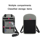RFID Multi-Function Halter Passport Bag Certificate Protection Cover(Rose Red)