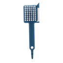 4 PCS 5 in 1 Multifunctional Peeler Household Kitchen Plastic Long-Handled Garlic Grinder With Brush Head(Dark Blue)