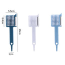 4 PCS 5 in 1 Multifunctional Peeler Household Kitchen Plastic Long-Handled Garlic Grinder With Brush Head(Dark Blue)