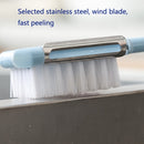 4 PCS 5 in 1 Multifunctional Peeler Household Kitchen Plastic Long-Handled Garlic Grinder With Brush Head(White)