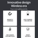 OJD-83 3 in 1 Magnetic Suction Vertical Bracket Wireless Charger for Mobile Phone & iWatch & AirPods(White)