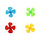 100 PCS Four-Blade Propeller Technology Made Toy Accessories, Random Color Delivery